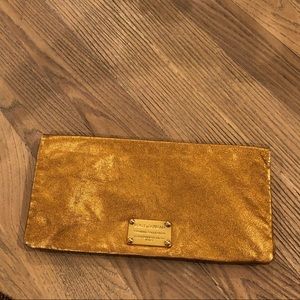Dolce&Gabbana Gold Leather Clutch